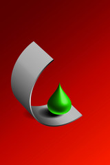 Parabol Tropfen gruen