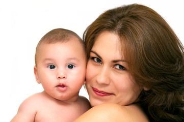 Mother with here cute child