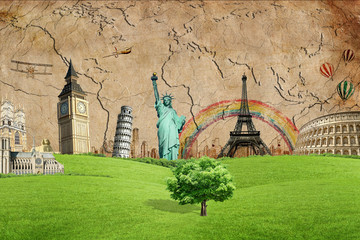 European holidays - travelling background