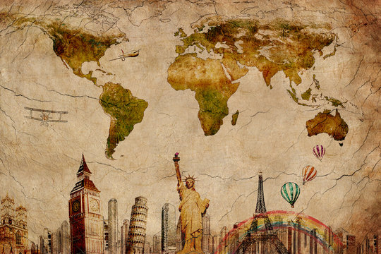 European holidays - travelling background