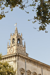 Fototapeta na wymiar City Clock Tower in Avignon France