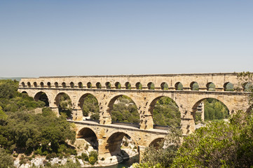 Fototapeta na wymiar The Roman Aquaduct - Pont du Gard