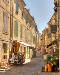 Narrow Winding street of Uzes France