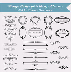 Vintage Calligraphic Design Elements