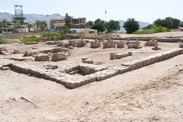 Fototapeta na wymiar Ayla ruiny w Akaba, Jordania