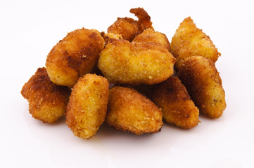 Fried chicken chopped