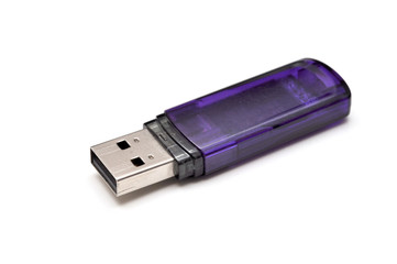 usb flash memory card isolated on white background