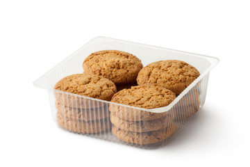 Oatmeal cookies in retail package