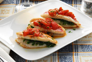 Triglie al pomodoro Mullets with tomato