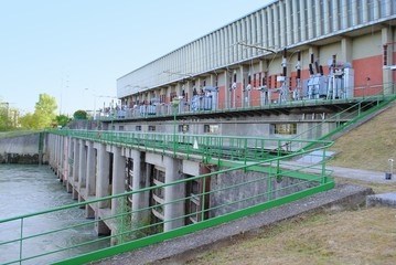 hydroelectric power plant close to the dam