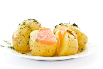 young boiled potatoes