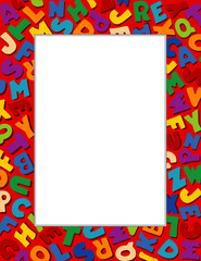 Alphabet Frame. Copy space for school, posters, fliers, daycare