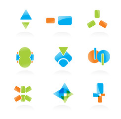 new Business abstract beautiful icons set