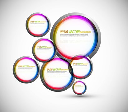 abstract vector colorful circle for speech bubbles