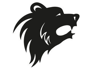 vector illustration of grizzly bear head