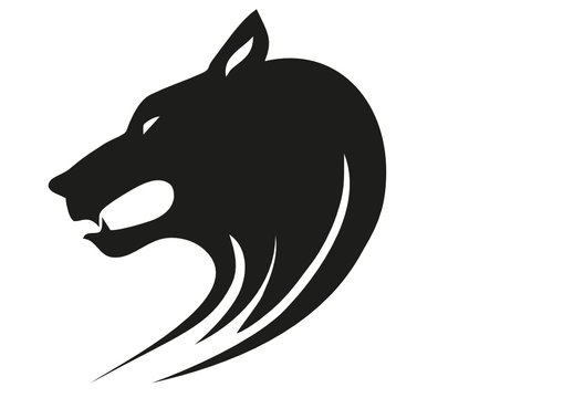 Tribal wild wolf. Tattoo style vector.