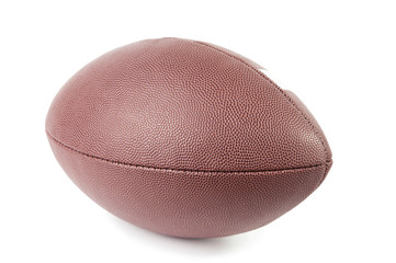 Close-up of american football, white background