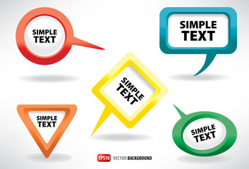 Set of colorful labels.