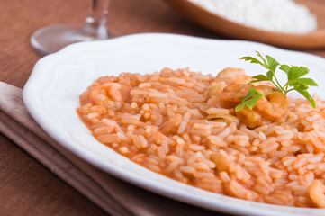 Shrimp risotto.