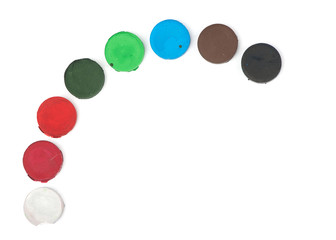 watercolor paints set isolated on white