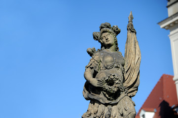 Fototapeta na wymiar Dresden Friedensbrunnen Detail Victoria