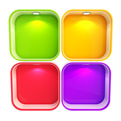 Shop window copyspace showcase isolated