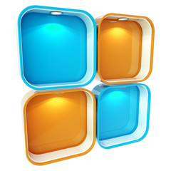 Shop window copyspace showcase isolated