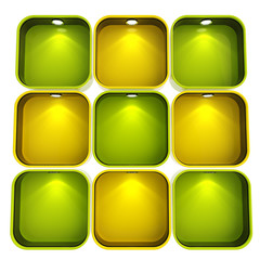 Shop window copyspace showcase isolated