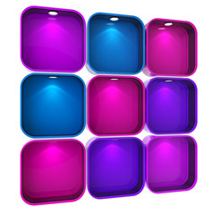 Shop window copyspace showcase isolated