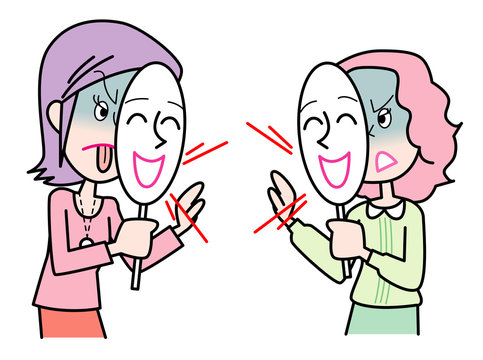 本音と建前を使い分ける女性