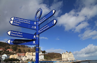 Signs at Llandudno, North Wales