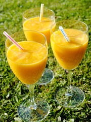 Glasses of fresh juice