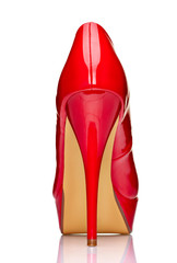 red high heel shoes