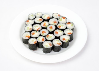Sushi on a plate