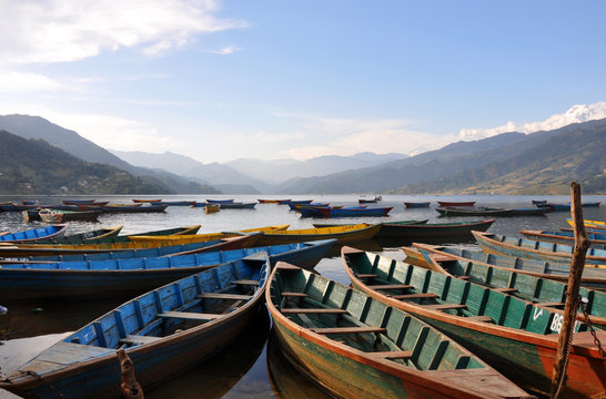 Boats Pokhara lake