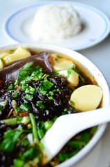 Soybean curd soup, Thai food
