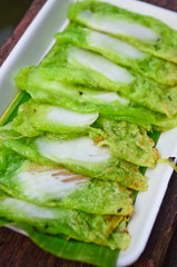 Thai dessert is name Thong Muan, Thai sweetmeat made of flour, c