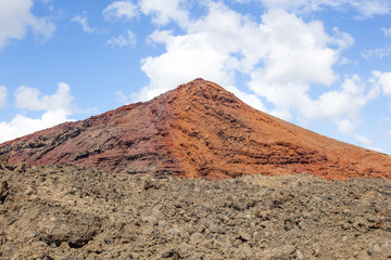 volcano in timanfaya national park in Lanzarote, Spain