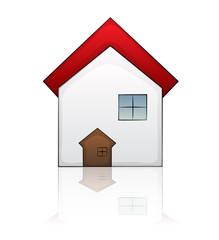 Cartoon real estate business icon