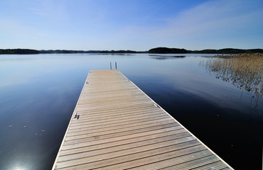 Pontoon jetty on the water