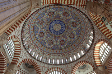 Fototapeta na wymiar The Interior of Selimiye Mosque, Edirne.