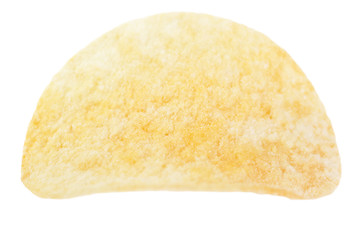 Potato chips on a white background