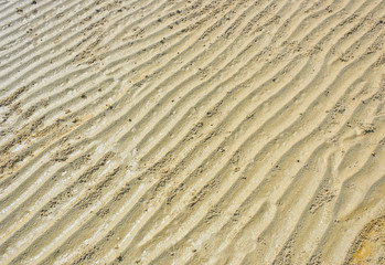Beach wet sand ripple pattern background