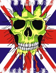 England flag skull