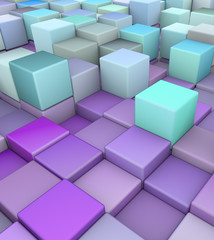 Obraz premium abstract 3d render backdrop in different shades of purple blue