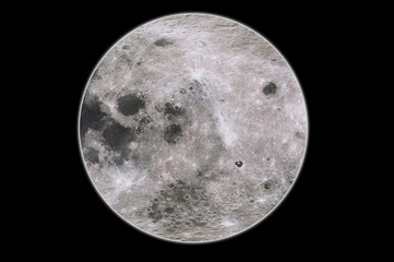 Full moon closeup