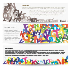 Vector Horizontal  Letters Banner
