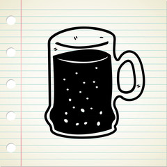 a glass of beer doodle