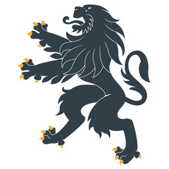 Standing Heraldic Lion
