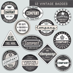 Vintage retro badges and labels set